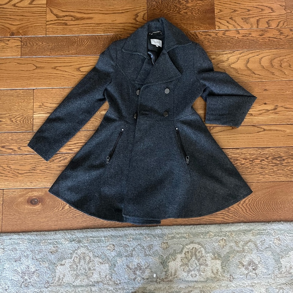 Kids Double-Breasted Gray Coat